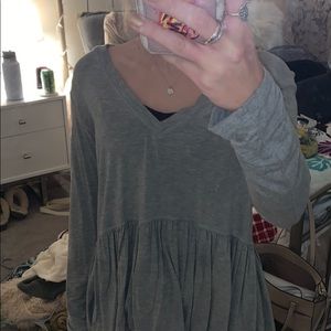 Grey v-neck tunic